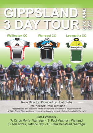 2015 Race Guide for 3 Day Tour